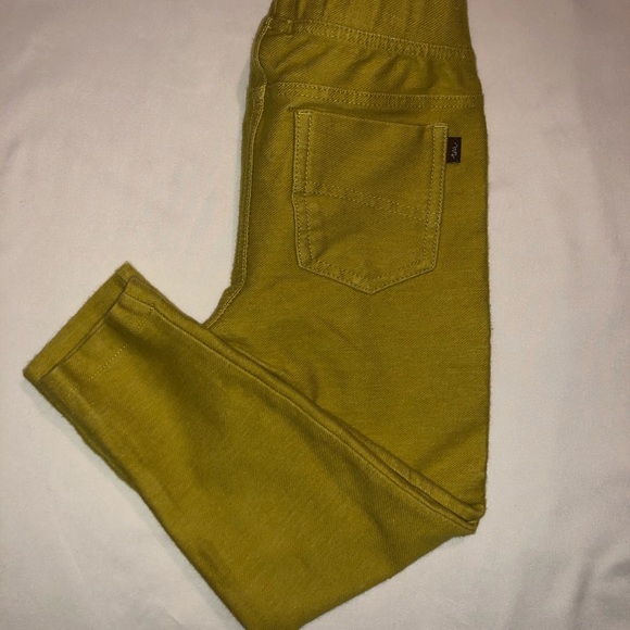 Tea Mustard Yellow Jeggings Girls 5T - Picture 2 of 2
